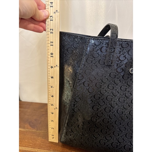 Guess Large Tote Shoulder Bag Black‎ - Picture 6 of 12